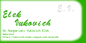 elek vukovich business card